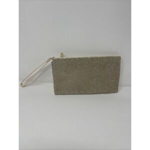Kendall & James Clutch Purse Light gold Color Wrist Strap NEW